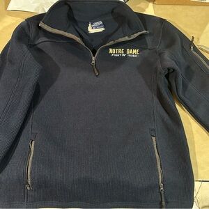 Notre Dame Quarter-Zip Pullover Men's Medium in Excellent Condition